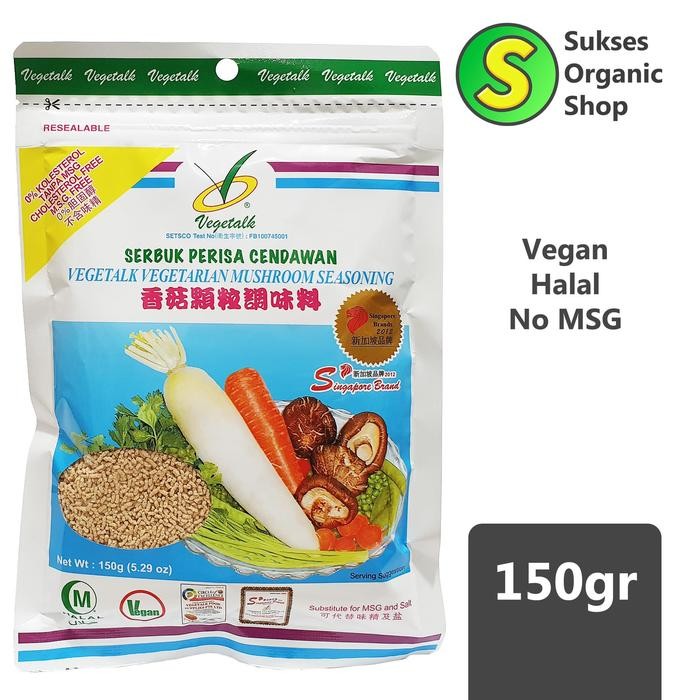 

[[PROMO]] Kaldu Jamur Vegetarian/Mushroom Seasoning 150gr Vegetalk