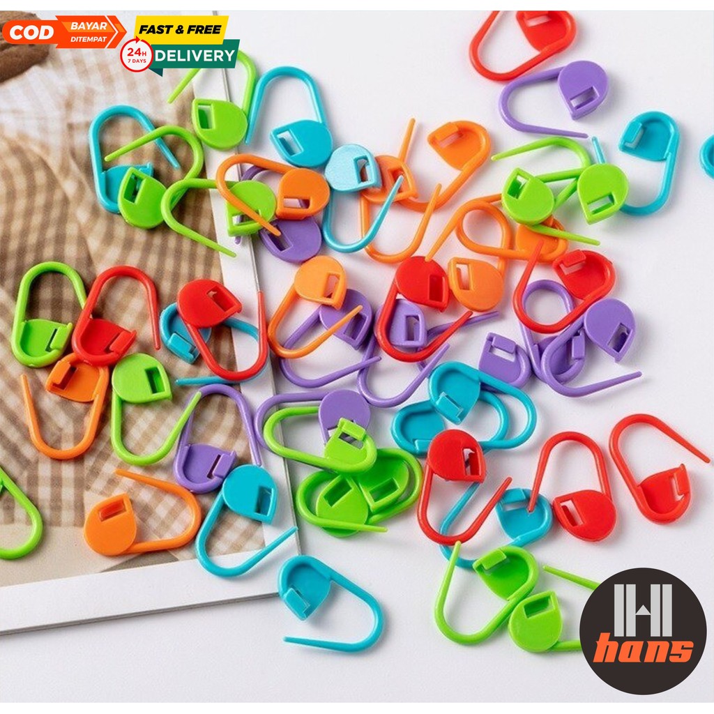 10 Pcs Peniti Hijab Plastik Nylon Pin Serbaguna Anti Karat untuk Jilbab Kebaya Pakaian Penanda Rajut