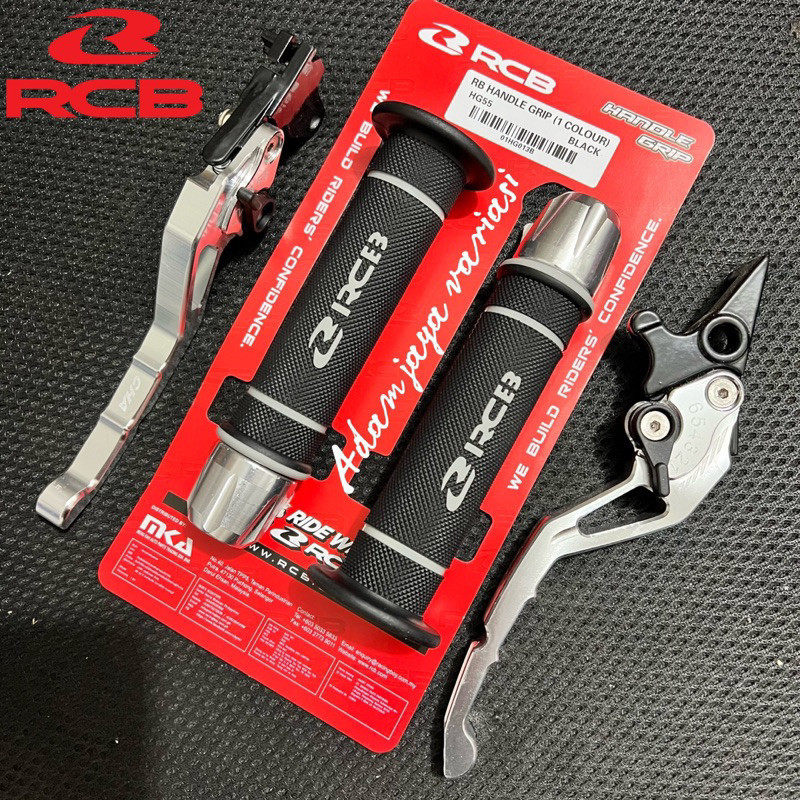 Handgrip RCB HG55 + Jalu Stang CNC + Handle Rem Stelan CNC Handgrip Motor Nmax Aerox Handgrip Motor