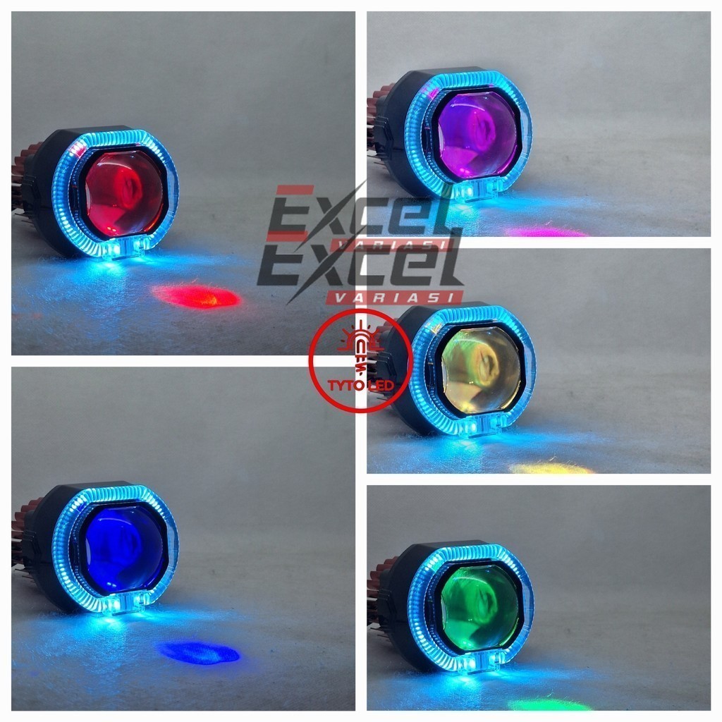 Tyto P03 Led Headlight Biled 2.5inch 35watt Angel Eyes Demon Eyes Rgb