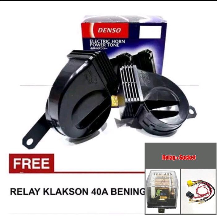 Klakson denso waterproof plus riley & soket motor untuk motor pcx160 150 vario 160 150 125 dan mobil