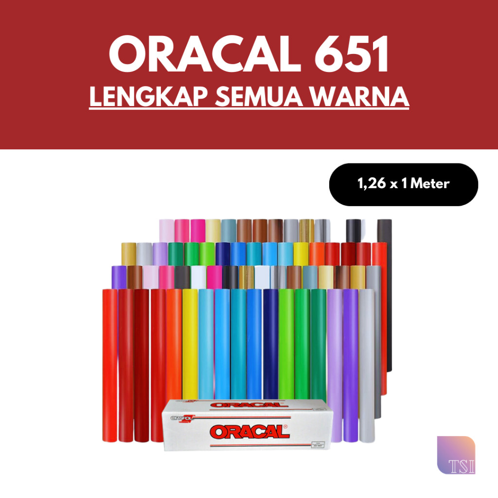 Oracal Stiker 651 Skotlet Warna Glossy Doff Matte 1 Meter