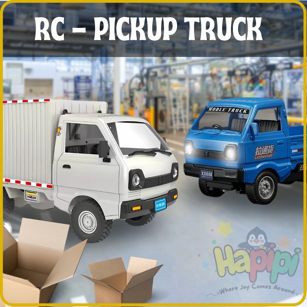 Mobil Remote Control Cargo Pickup Truk D12 RC Suzuki Carry Pickup L300 Mainan Anak Truck Box