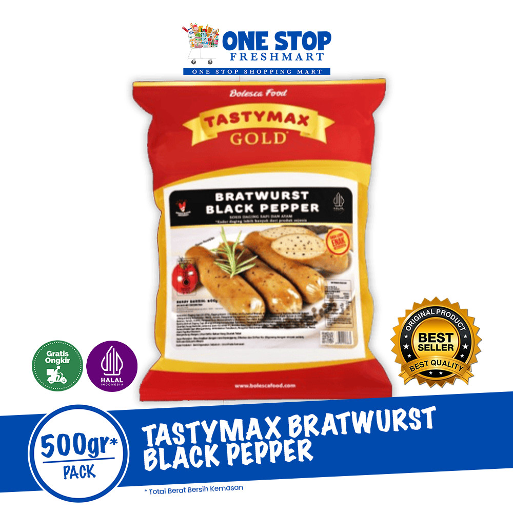 

TASTYMAX BRATWURST BLACK PEPPER 500GR
