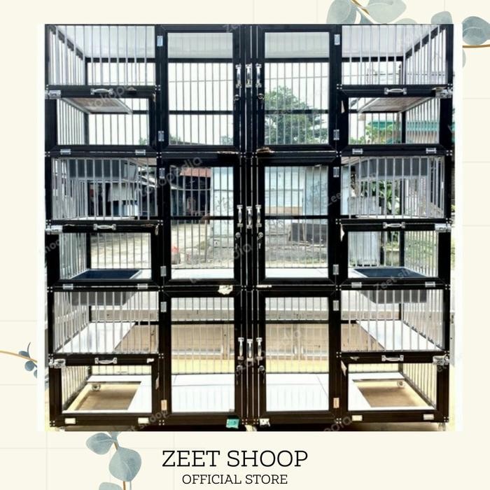kandang kucing aluminium jumbo 6 pintu - extra big size