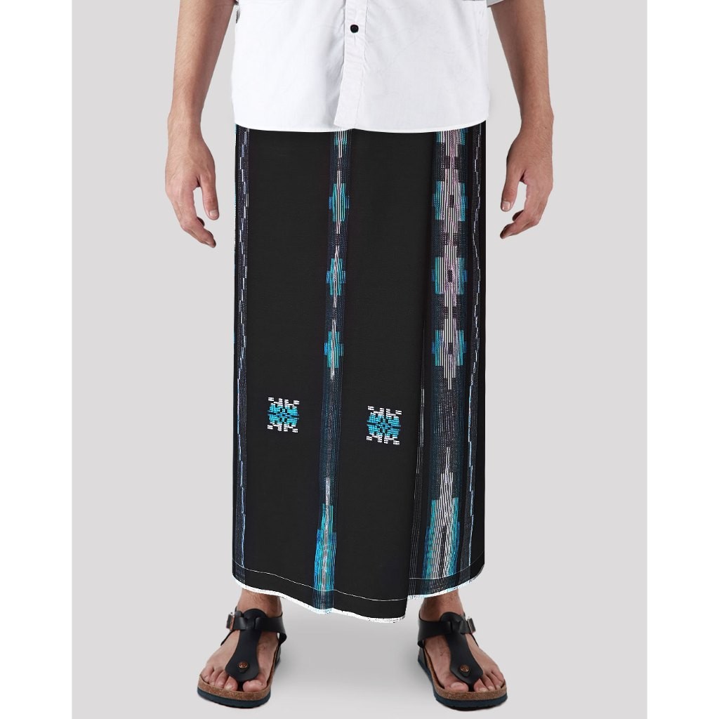 Sarung Mangga Songket Hitam Motif Biru SKT53
