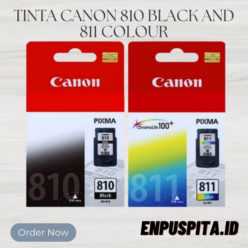 Tinta Canon 810 Black 811 Colour Original Kompatibel