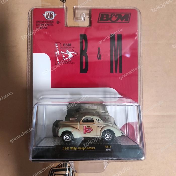 DIECAST M2 MACHINES 1941 WILLYS COUPE GASSER - B&M AUTOMOTIVE MINIATUR