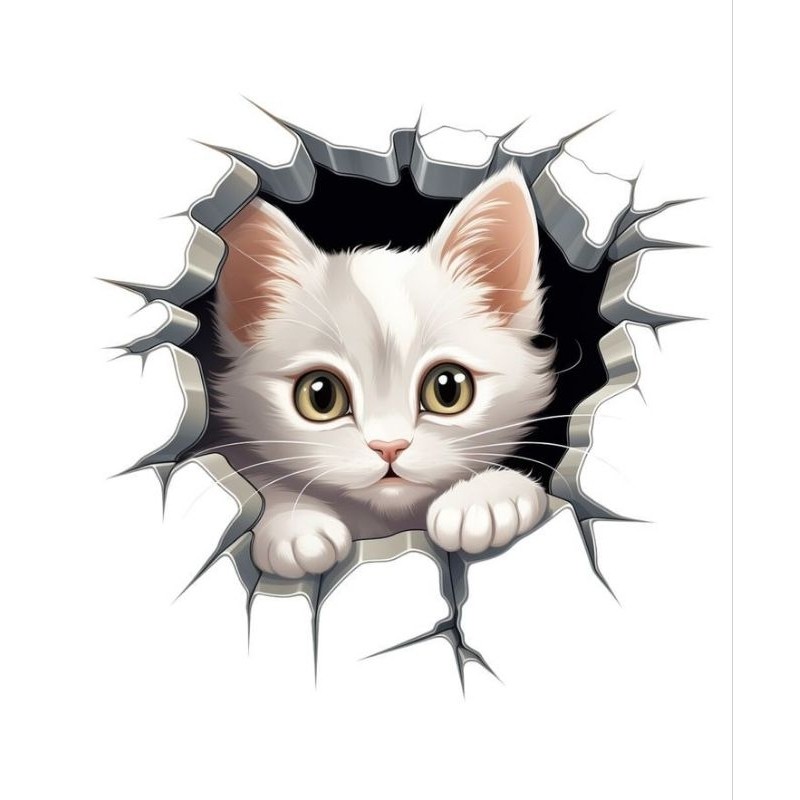 

stiker kucing size 15x20 cm print cut