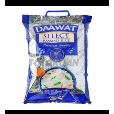 

Daawat select Basmati Rice 5 kg . Beras Basmati putih . white Basmati. long rice