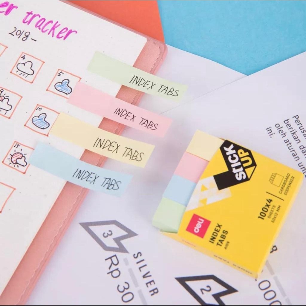 

Sticky Notes Memo Tempel Tab Penanda Warna Cerah | Pembatas Halaman Warna