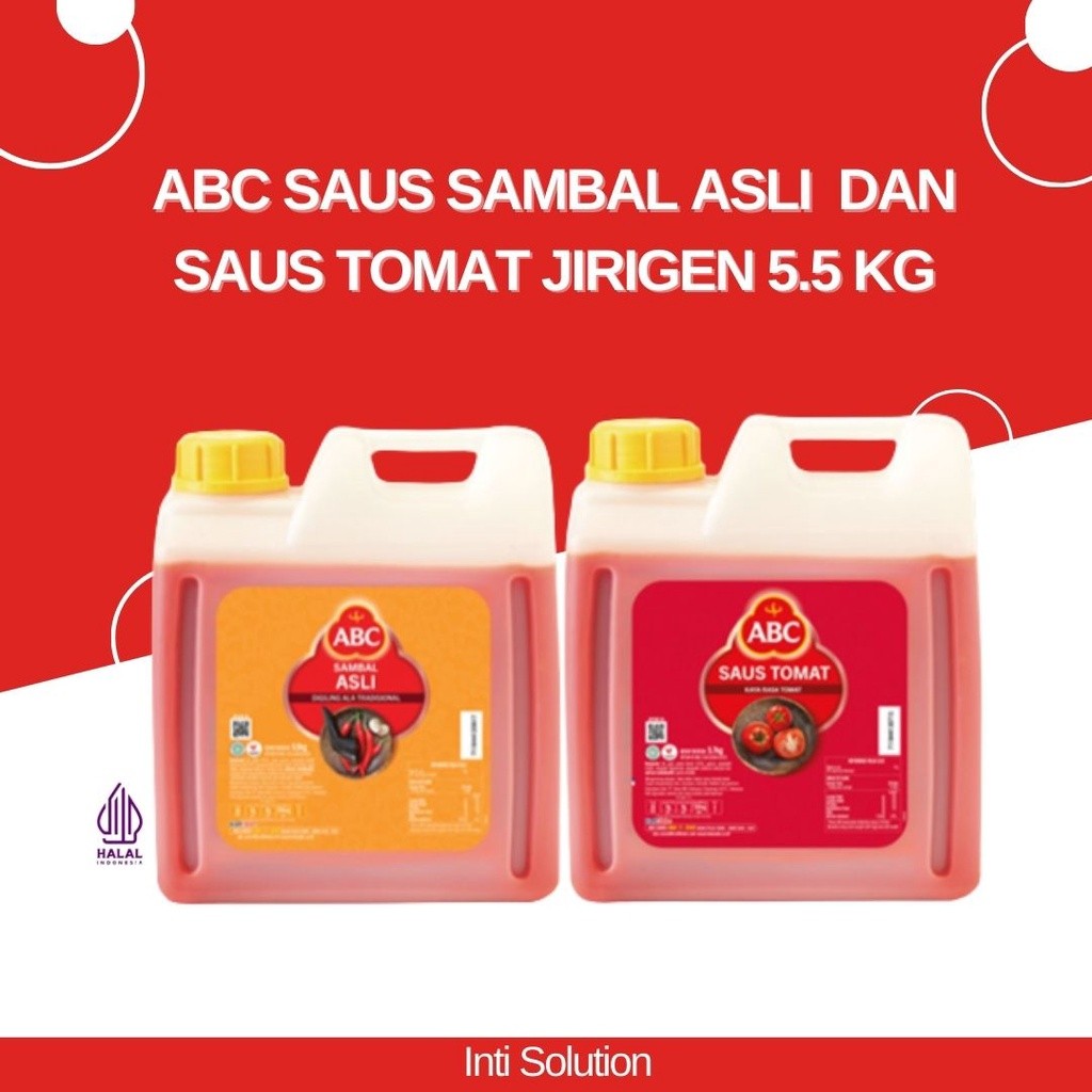 

ABC SAUS SAMBAL ASLI DAN SAUS TOMAT JIRIGEN 5.5 KG