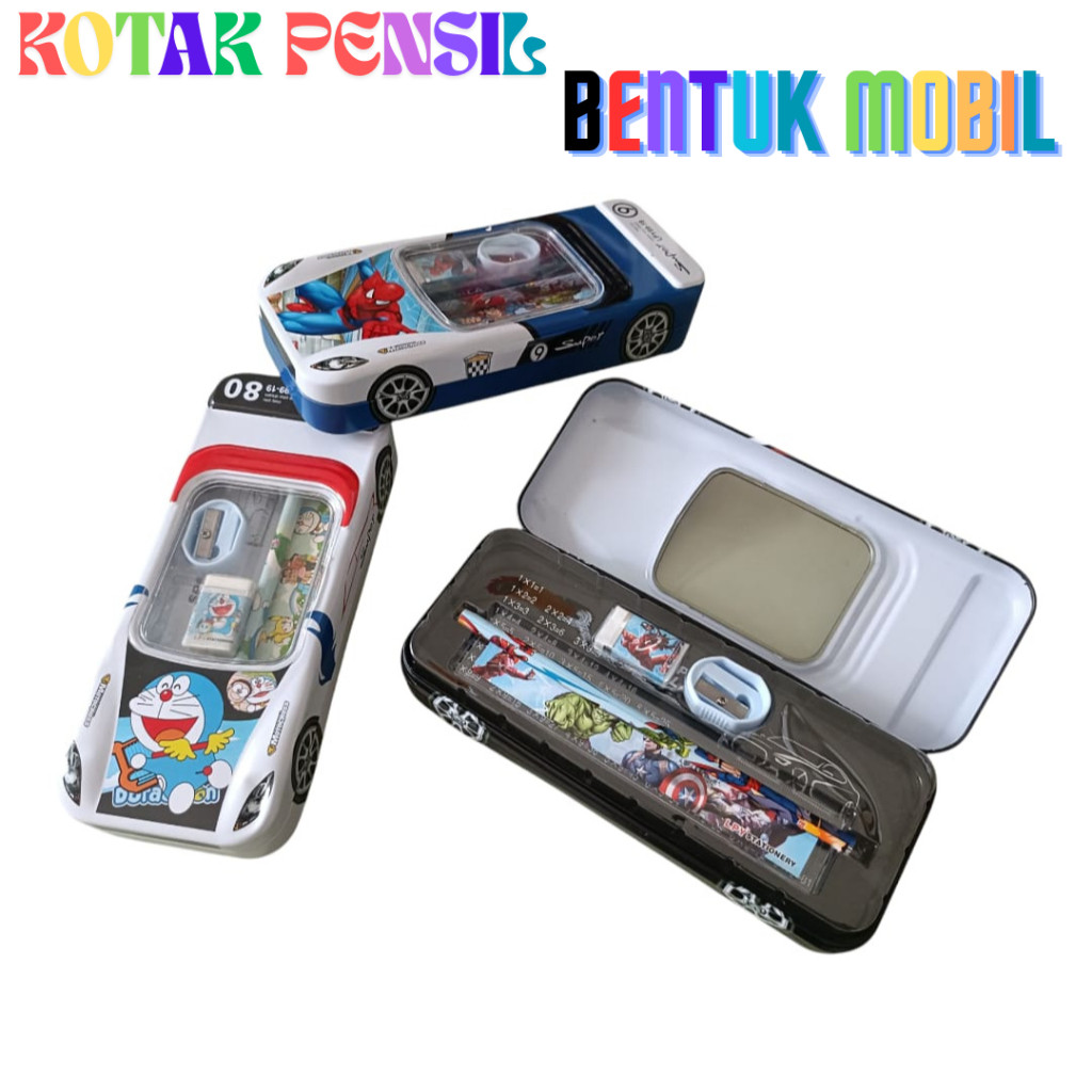 

Topsmile - Kotak Tempat Pensil Kaleng Alumunium Bentuk Mobil Karakter