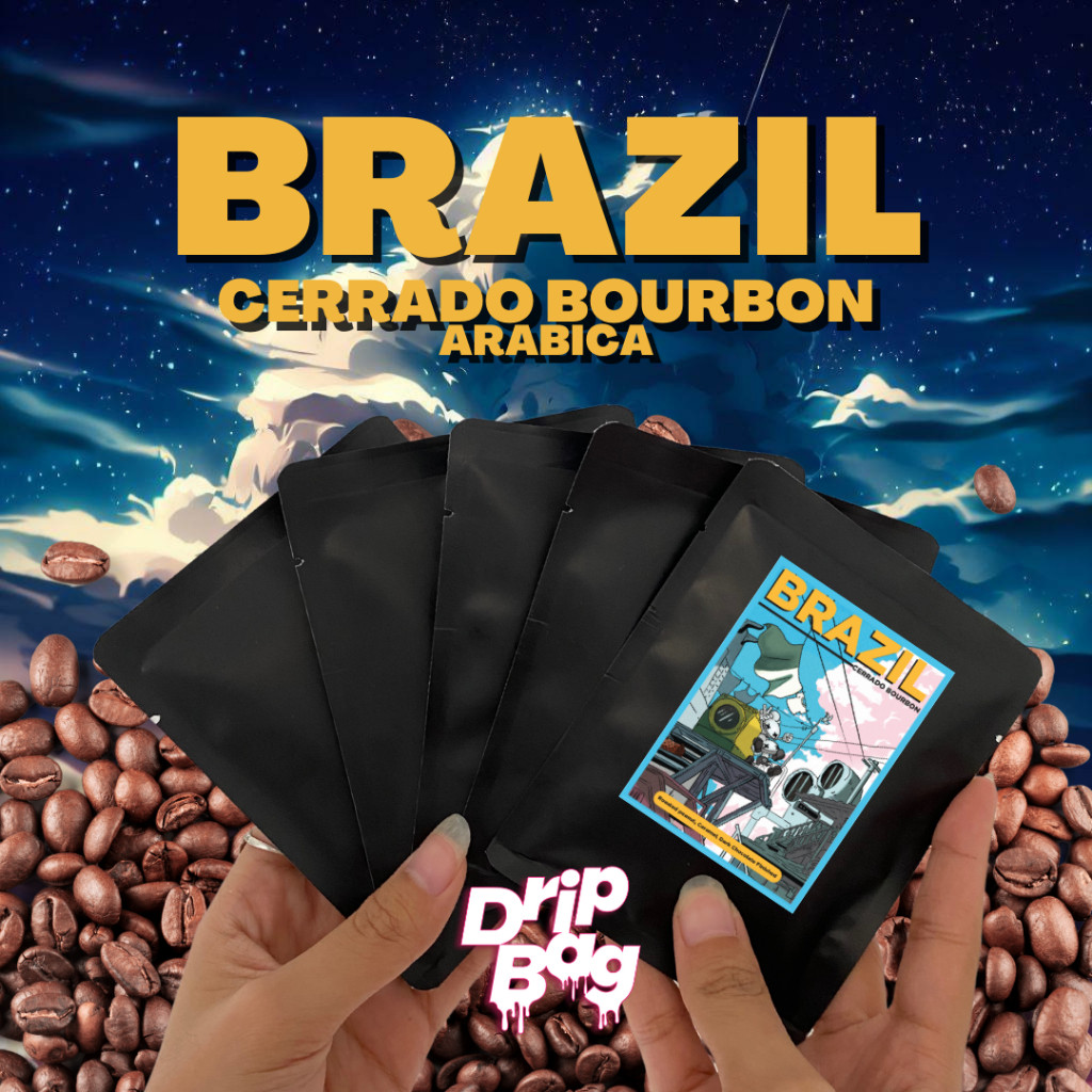 

Brazillian Bourbon 5 Drip Bag Coffee - ( kopi instant filter )