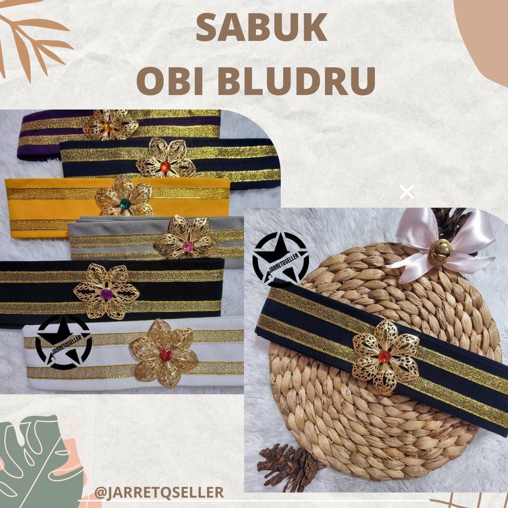 CUANFEST  Selendang Sabuk Ikat Pinggang Kebaya ||Obi Belt Bludru Kebaya Bali Ikat Pinggang  Kebaya F