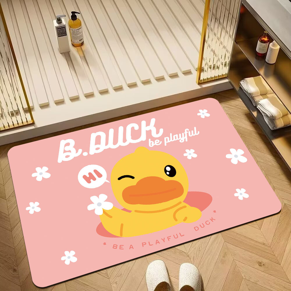 Keset Kamar Mandi Kulit Sintetis Keset Kamar Mandi Karakter Lucu Keset Kamar Mandi Anti Air Keset Ka