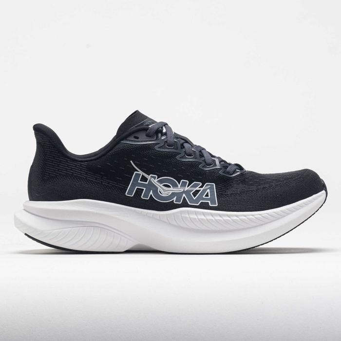 Sepatu Hoka One One Mach 6 / Black White / Running / Men's Shoes