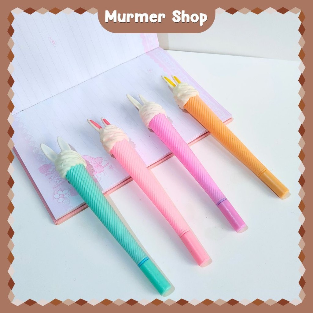 

Pena Bunny Ice Cream Kelinci Rabbit, Pen Bolpen Pulpen Gelpen Karakter Lucu Cute Unik