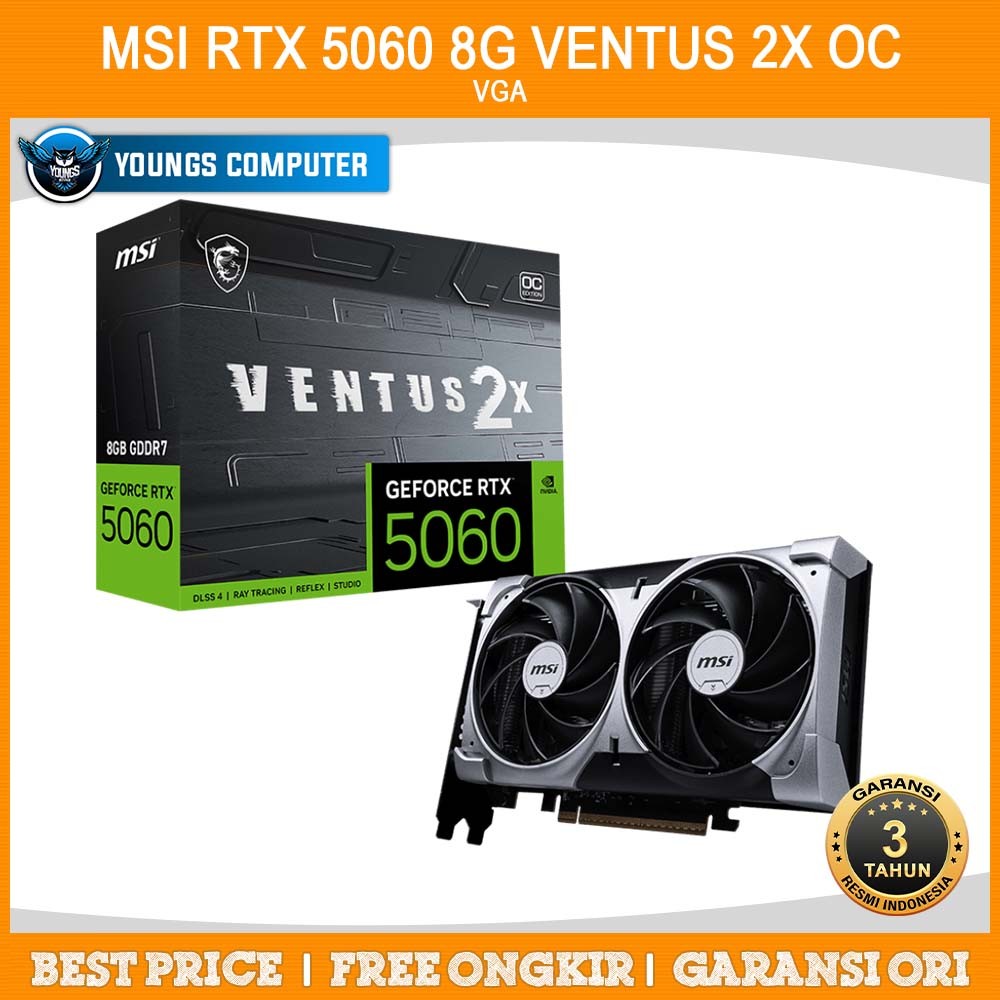 VGA MSI GeForce RTX 5060 8G VENTUS 2X OC RTX5060 8GB GDDR7