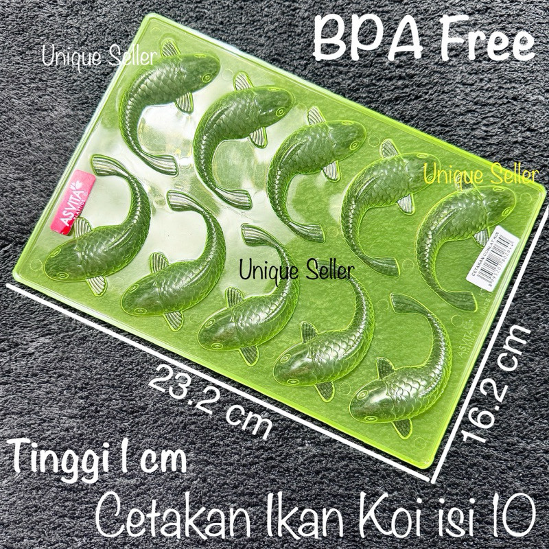 Cetakan Coklat Agar Puding Jelly Ikan Koi 10 ASVITA / Cetakan Coklat Jelly Puding Ikan Koi isi 10 / 