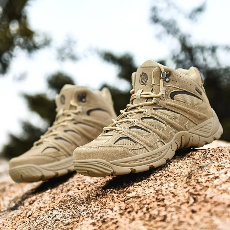 Military Boots 2023 New Tactical Military Combat Boots Outdoor Hiking Shoes Winter Non-slip Men's De