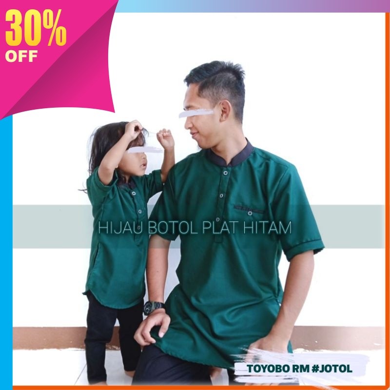 BAJU KOKO ANAK REMAJA LAKI LAKI / Baju Koko Kurta Couple Ayah dan Anak Tangan Pendek Tangan3/4 Warna