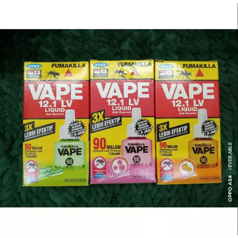OBAT NYAMUK VAPE/ FUMAKILLA LIQUID REFILL VAPE 90 MALAM / VAPE FUMAKILLA