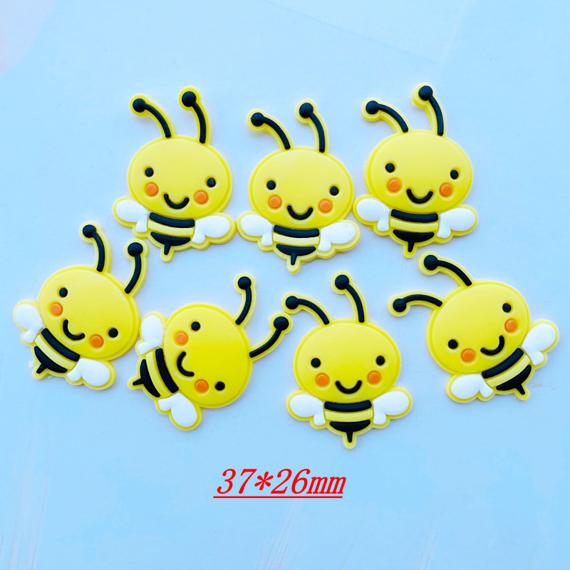 

10 / 15 Pieces Of New Kawaii Soft Glue Cartoon Bee Flat DIY Crafts Scrapbook Hair Bow Center Accessories Embellishment A22