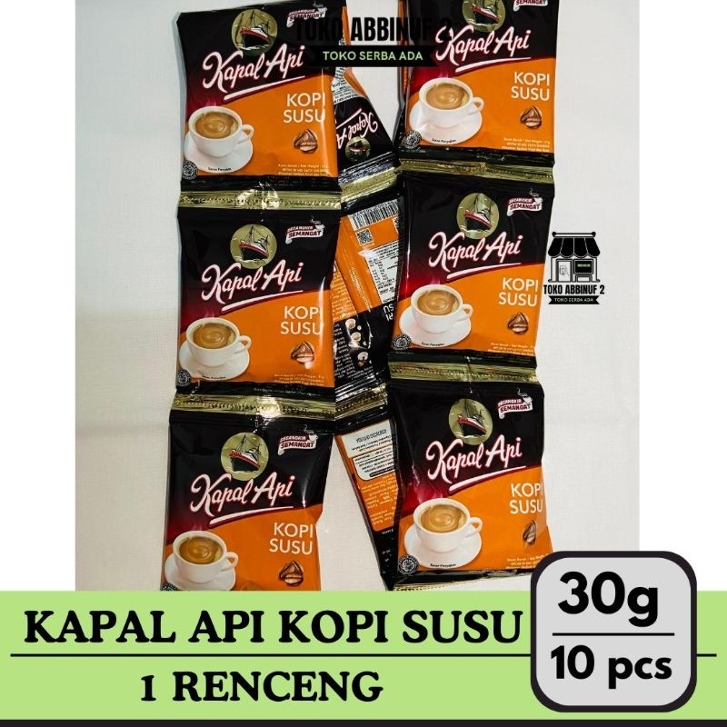 

10 PCS - KAPAL API KOPI SUSU 1 RENCENG ( 10 SACHET )