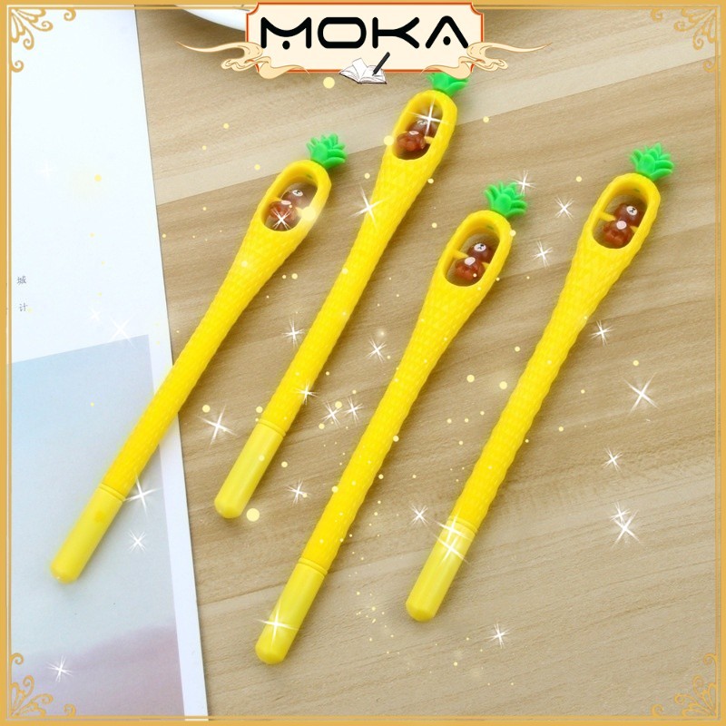 

MOKA PULPEN GEL MOTIF NANAS RILAKKUMA / BOLPOIN GEL MOTIF PINEAPPLE KAWAII MKP77