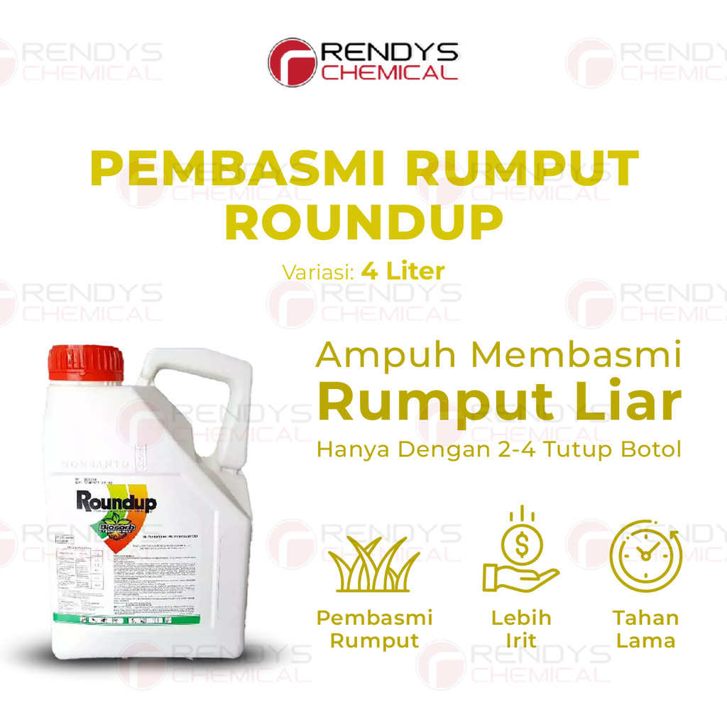 RoundUp 4 Liter - Obat Pembasmi Rumput Round Up