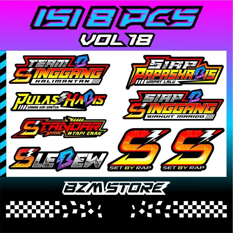 

Stiker Vol18 Isi 8pcs Original
