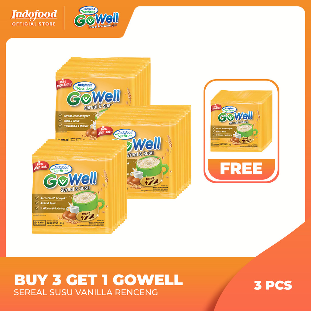 

Buy 3 Get 1 - GoWell Sereal Susu Vanilla Renceng