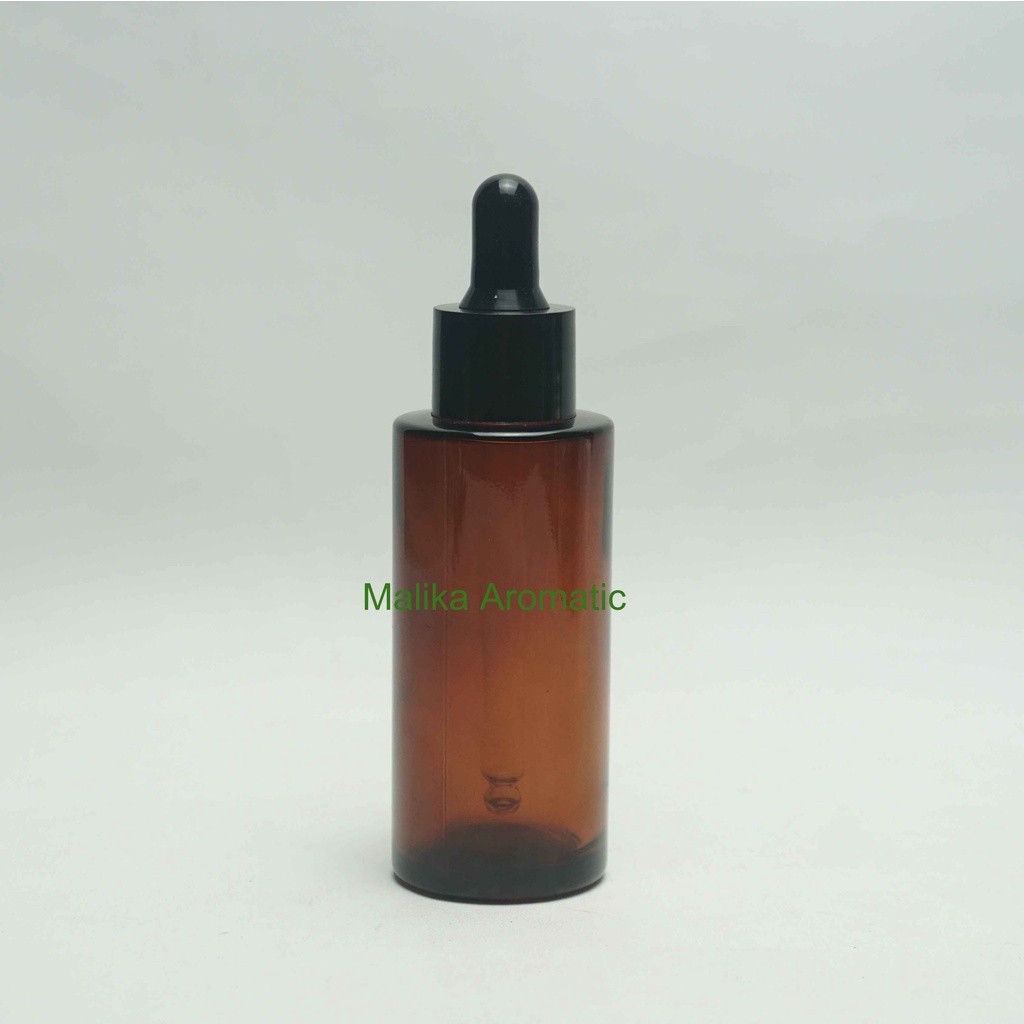 Serum 50 ml RF Amber Original Pipet Hitam PP / Botol Pipet Karet / Botol Serum / Botol Kaca Kosmetik