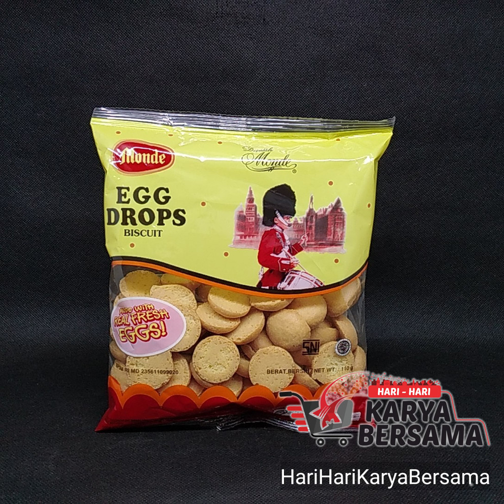 

MAKANAN RINGAN BISKUIT MONDE EGG DROPS BISCUIT 110GR