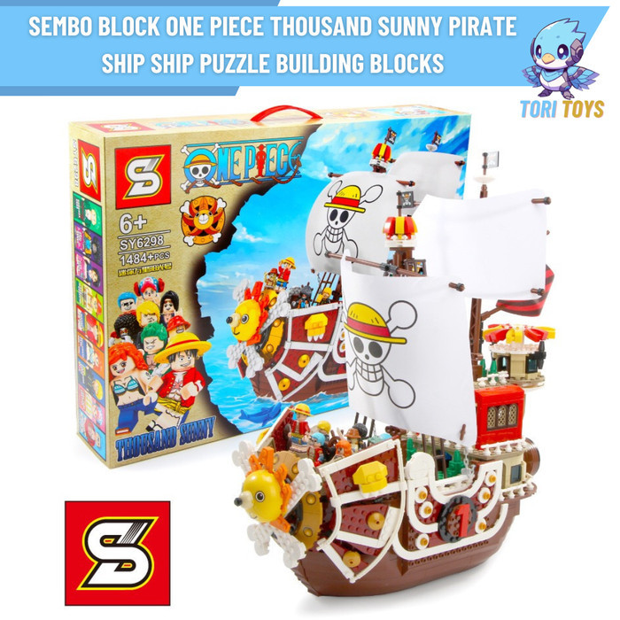 SEMBO BLOCK One Piece Thousand Sunny Pirate Ship Mainan Susun Bricks SY6299