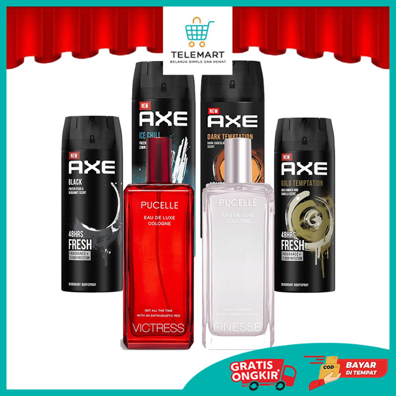 PARFUM & BODY SPRAY AXE PUCELLE ( DISKON LIVE EXTRA )
