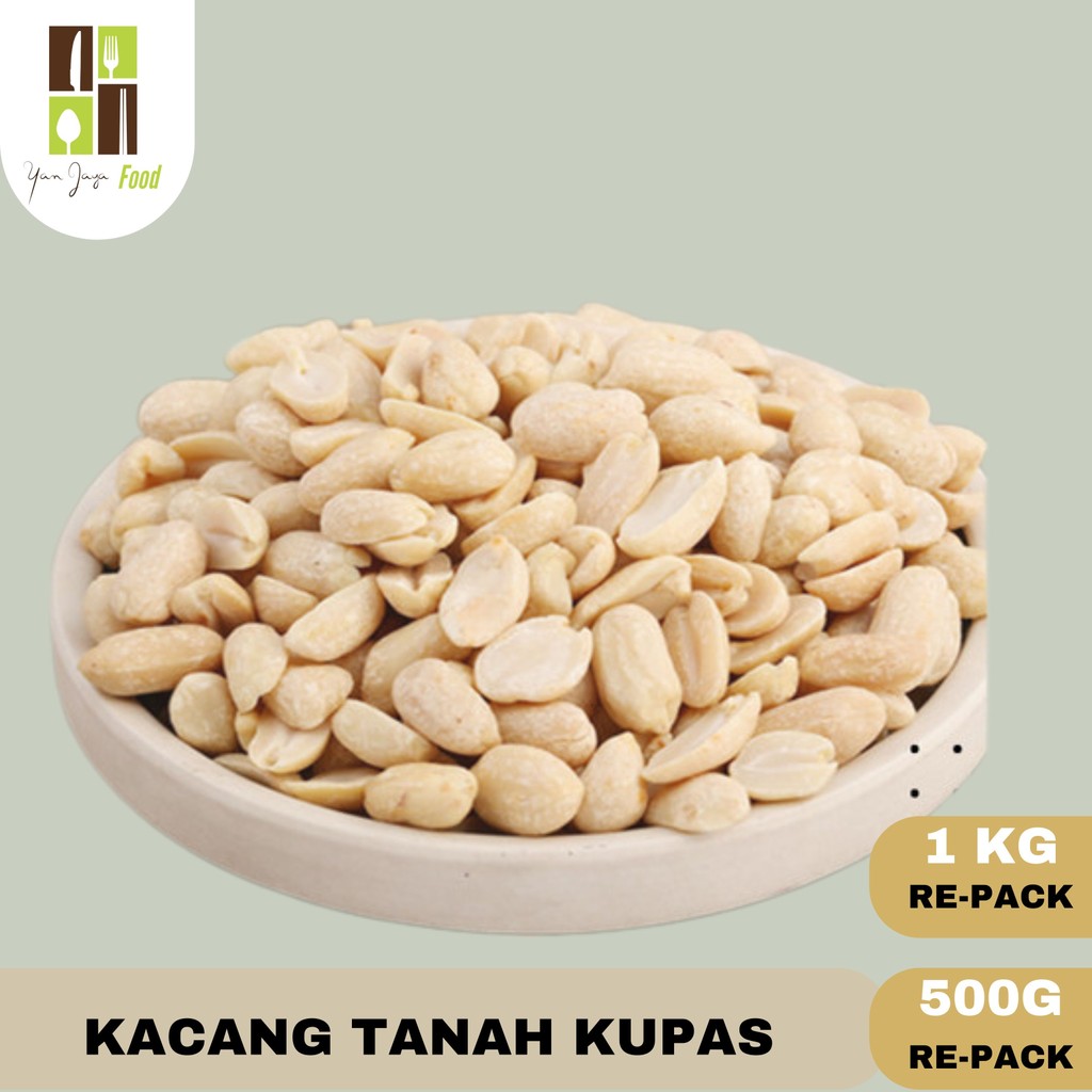 

Kacang Tanah Kupas / Bersih / Mentah / Peeled Nuts Kemasan Re-pack 500g
