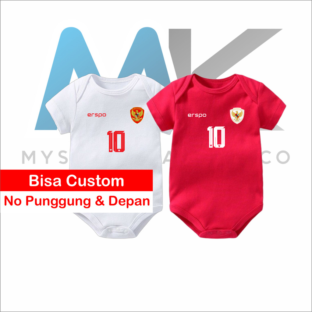 Baju bayi jumper baby BAND TIMNAS INDONESIA 2024 - JERSEY BAYI CUSTOM PSSI TIMNAS kaos bayi laki-lak
