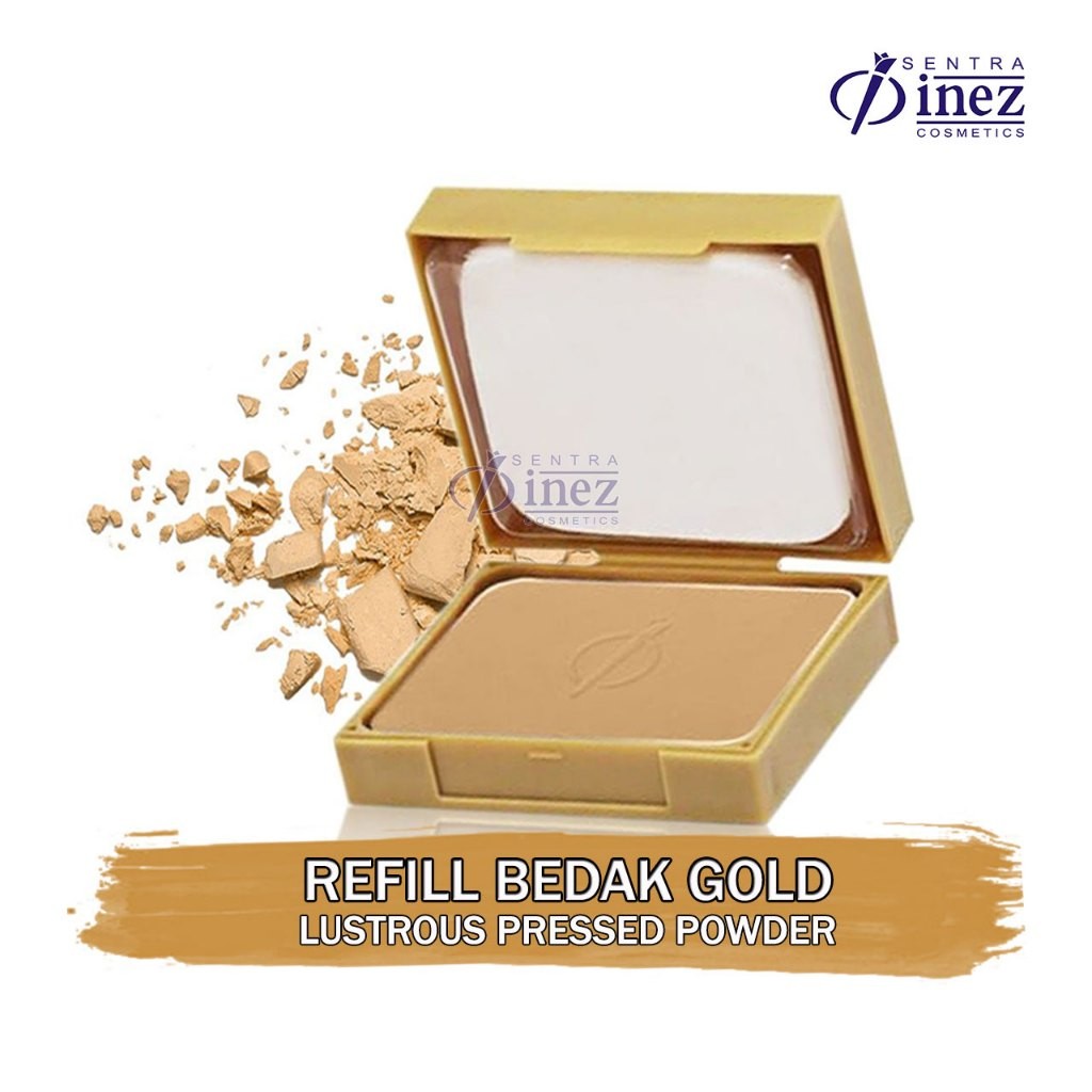INEZ Refill Bedak Gold Lustrous Pressed Powder Bedak Padat Inez 900 Inez Bandung