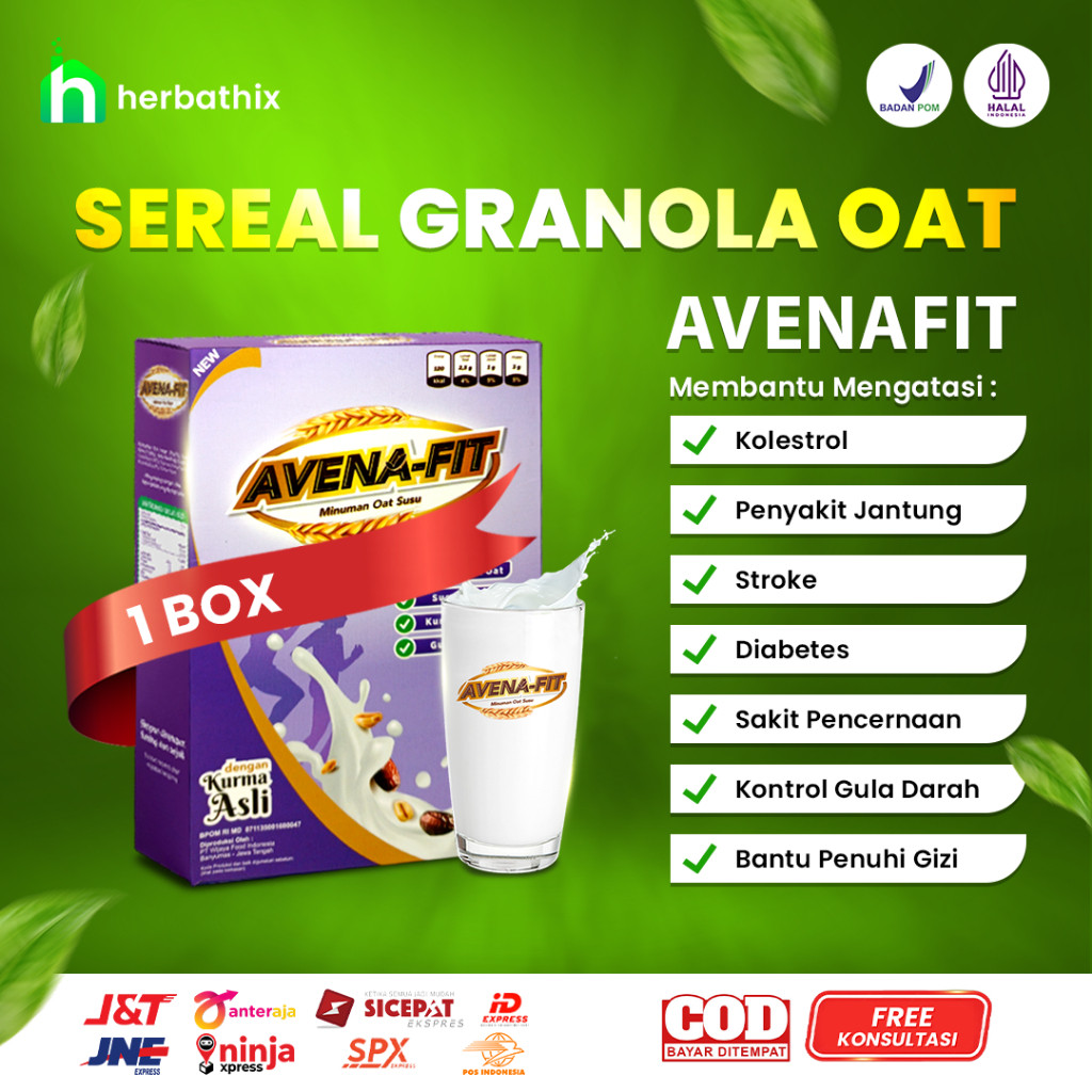 

AVENAFIT Sereal Granola Oat Susu Etawa Obat Kolestrol FREE Konsultasi