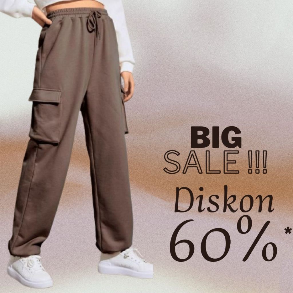 Celana Jogger Joly Sweatpants Korea Cargo Panjang Wanita Termurah
