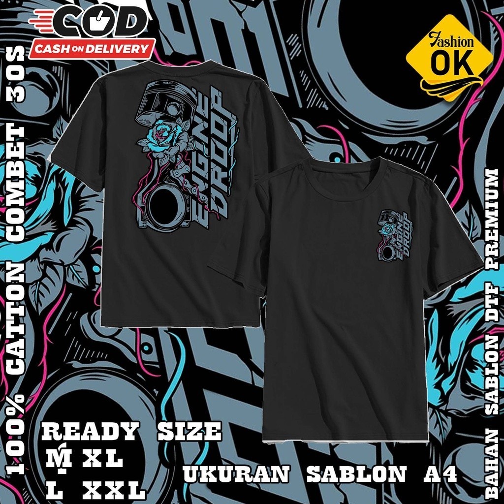 HANAKAOS- Kaos Racing Hell Untuk Pria Wanita Baju Motor Balap Racing Hell Racertees Racingstart Aben