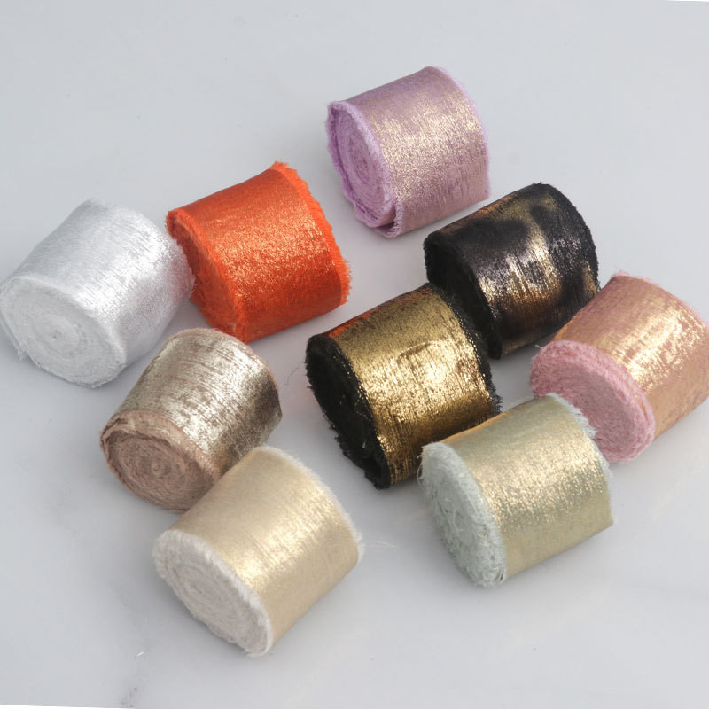 

1 Roll Pita Metalik Emas Gold Silver Lebar 4cm