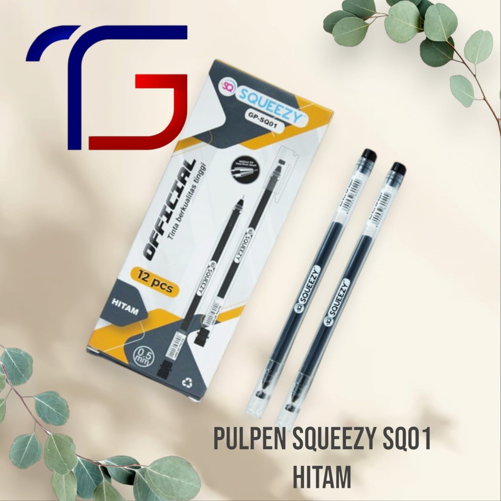 

Squeezy Pulpen Gel Squeezy Official Hitam - GP-SQ01