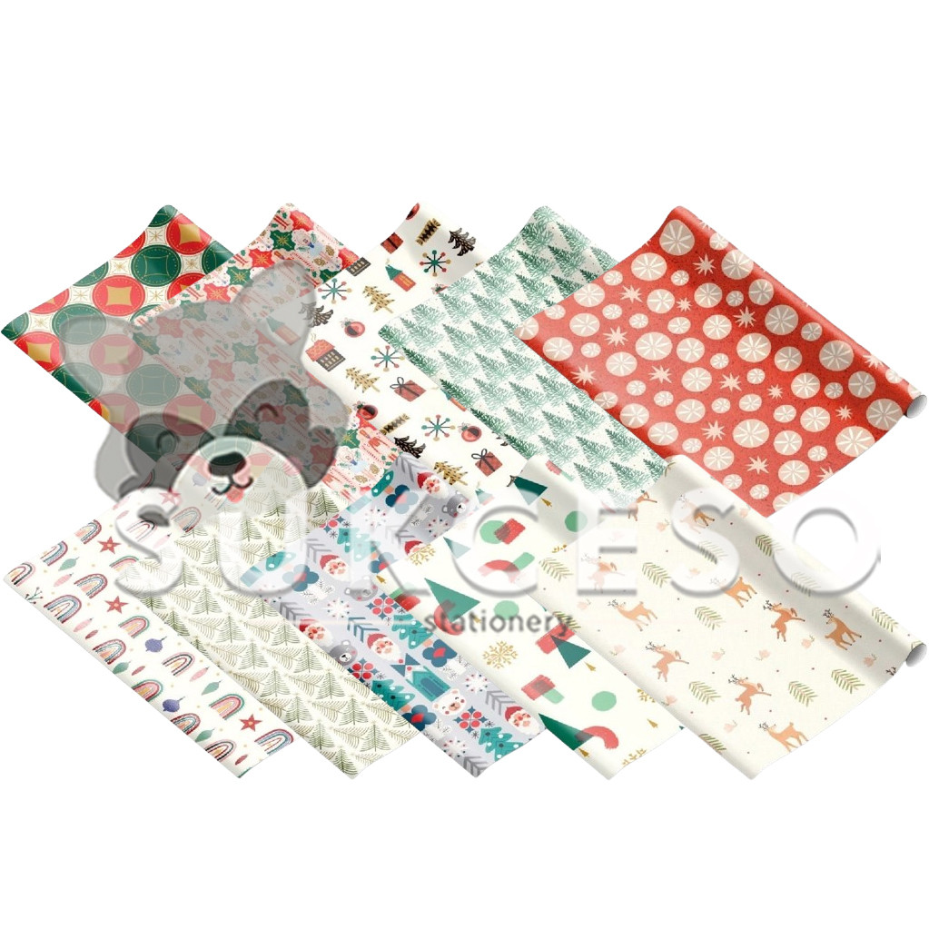 

CAPRICORN DESIGN Kertas Kado Natal GWCK Kecil Pembungkus Hadiah Christmast Gift SATUAN