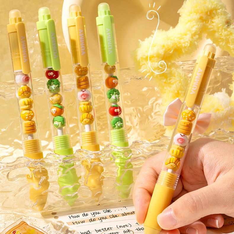 

PULPEN GEL 1 SET ISI 2 PCS MOTIF MANIK-MANIK KAWAII UNIK TINTA HITAM 0,5 MM