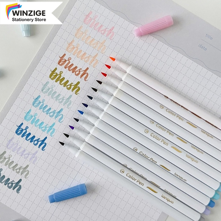 

Winzige 12pcs Brush Pen Set Calligraphy Brush Lettering Aesthetic Vintage Warna Warni Spidol Set Marker Drawing Pen Pena Kaligrafi Coloring Markers