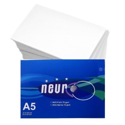 

bib Kertas HVS A5 70gr Neuro Putih - 1 Rim Isi 400 Lembar