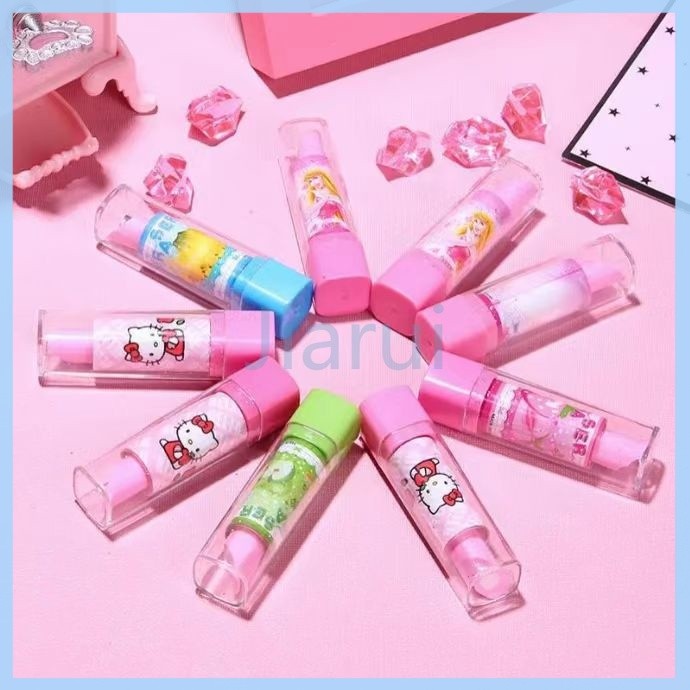

Jiarui Penghapus pensil bentuk lipstik/penghapus warna-warni pola kartun